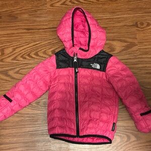 The North Face Pink ThermoBall Hooded  Toddlers Jacket Size 18 To 24 Months